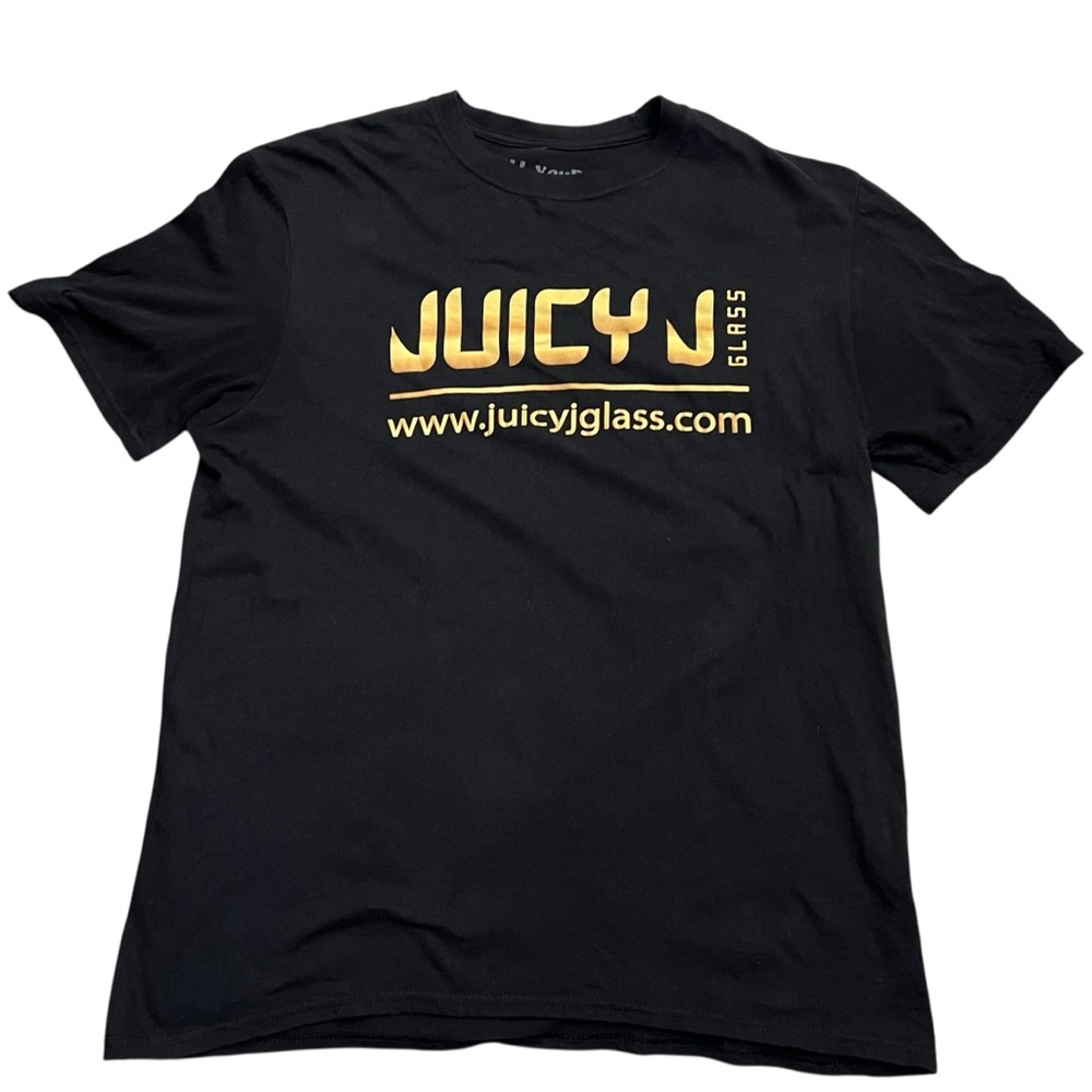 Juicy J Glass Black T-Shirt Three 6 Mafia Size Large